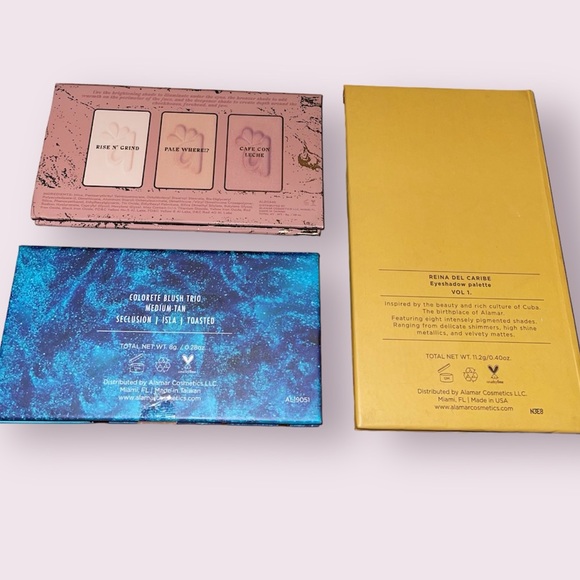 🔅 Alamar Blush, Bronzer & Eyeshadow Pallet Set NEW - Picture 3 of 4
